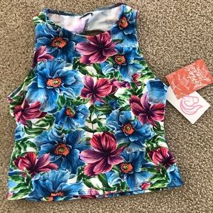 Blue/Purple Floral Circle Back